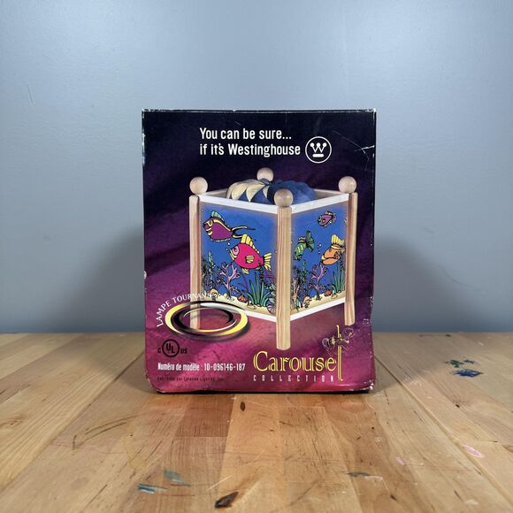 Westinghouse Carousel Collection OCEAN Design Spinning Fish Lamp Vintage 1999 - Picture 3 of 11